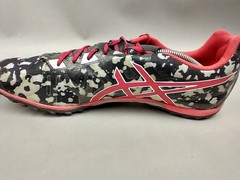 Asics Gun Lap Mens 13 G508Y Cross Freak 2 Black Fiery Red Gray No Spikes Track