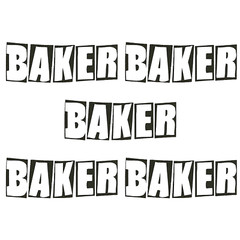 Baker Skateboards Clear Mylar Sticker Brand Logo 5″ x 2″ 5-Pack Bulk Lot
