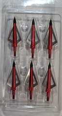 6PCS Hunting Broadheads 125 Grain Stainless Steel 3-Blade Integral Forming Tips