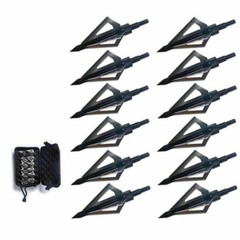 24pcs 3 Fixed Blade Archery Hunting Broadheads 125 Grain with Case Arrow Head