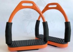 Horse Flexible Safety Stirrups Irons English Bendy Riding Stainless (5 Inch)