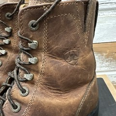 Ariat Heritage Lacer II Distressed Brown Leather Boots Size 8 Roper Toe W/Kiltie