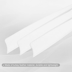25Pcs 4 Inch Arrows Vanes Right Wing Arrow Feather Turkey Fletching White