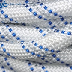 1/2inch x120FT Double Braided Rope Breaking Strength 1485 Pounds White Blue Grey
