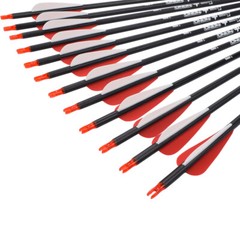 26-30 inch Carbon Arrows for Compound Recurve Bow Archery Target Hunting 6/12PCS