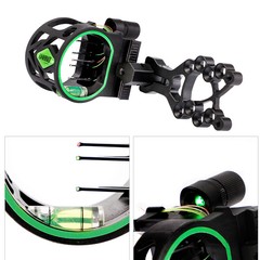 5 Pin Compound Bow Sight 0.019″ Optical Fiber Adjustable Archery RH LH Hunting