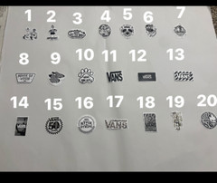 Vans Black and White Skateboard Stickers Vinyl Decals (Ships from USA)