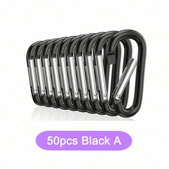 10Pcs Aluminum Carabiner Clip D Ring Set Hiking Gear Keychain Key Holder Loop US
