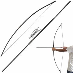 67″ English Longbow 25-120lbs Straight Bow Traditional Target Shoot Hunting R/LH