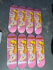 Hook Ups Skateboards Peach Sparkle PINK SPECIAL EDITION 8.5 X 32.25 *ULTRA RARE*