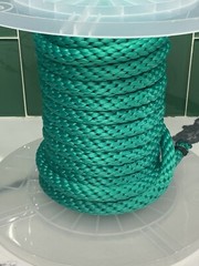 5/8in Green Solid Braid Polypropylene Rope Working Load Limit 325lbs. 37ft