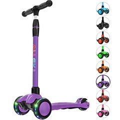 Kick Scooter B03 – Lean ‘N Glide 3-Wheel Push Scooter – Extra Wide Purple