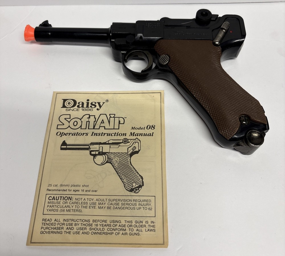 Daisy Airsoft Luger «Detailed Replica» Model 08 With Operators Manual