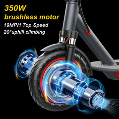 UPDATED ELECTRIC SCOOTER FOLDABLE SCOOTER W/APP &DOUBLE SHOCK ABSORPTION 10.5AH