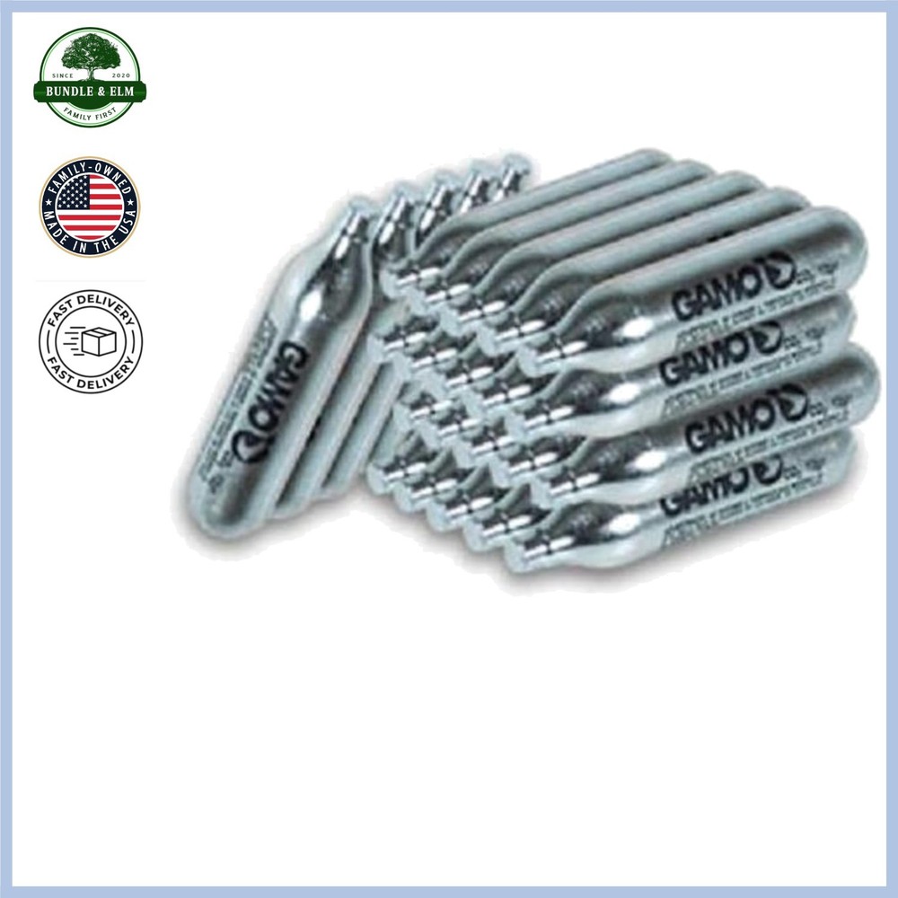 12-Gram CO2 Cylinders for Airsoft, 25-Pack Replacement Cartridges