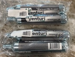 Lot of 4 Air Venturi Pre-Filled 90-Gram Disposable CO2 Cylinder Tanks