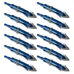12pcs Hunting Blue Demon 100gr 2 Expandable Blade Broadheads Crossbow Arrow Tips