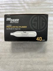 Sig Sauer 12 Gram Prefilled Co2 Cylinders. 65 Total Cartridges. Sold as a lot