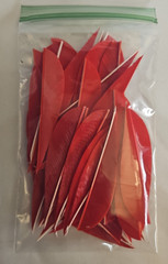 Gateway 50 RW 3 inch Red Parabolic Turkey Arrow Fletching Feathers Archery New