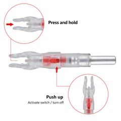 LED Lighted Nocks 6.2mm Shooting Archery For Compound Bow Hunting Arrow Nocks