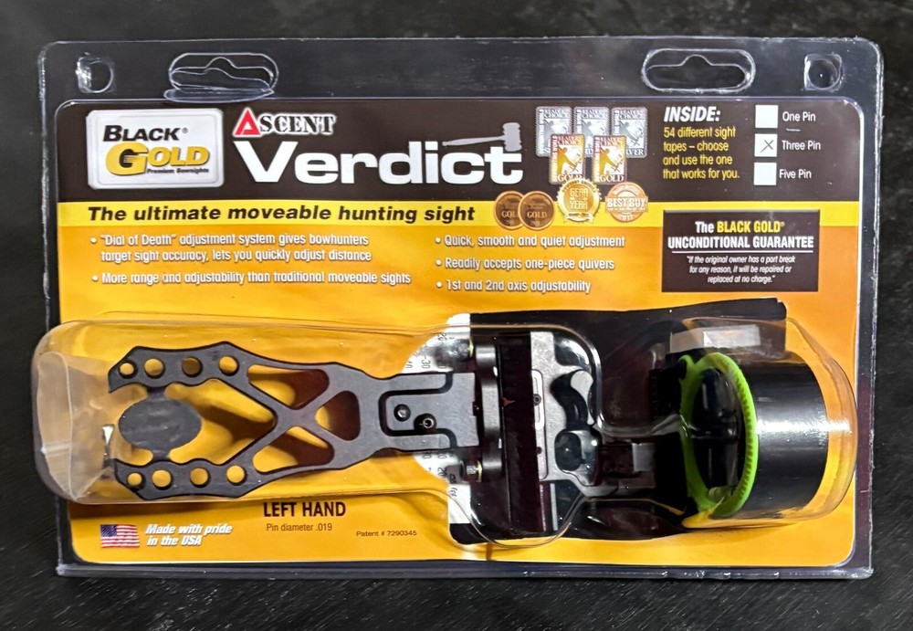 New Black Gold Ascent Verdict 3 Pin Left Hand .019 New
