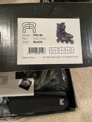 FR FR2 80 Black Urban Inline Skates EU Size 40/US 7.5 Men’s