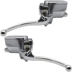 Chrome Brake Master Cylinder Clutch Lever Set Compatible with Suzuki Intruder