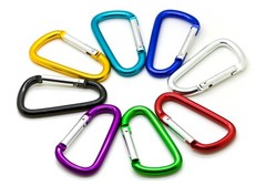 Lot 100 – 3″ Carabiner D Shape Buckle Pack, Keychain Clip, Spring Snap Key Chain