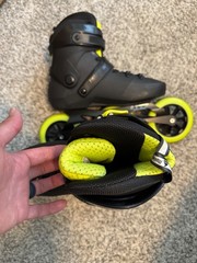 Rollerblade Maxxum Edge 125 3WD Inline Skates Size 10 Neon Yellow/Black Used 1x