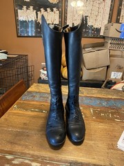 Ariat Heritage Contour II Field Zip Tall Riding Boots Black Leather 9.5