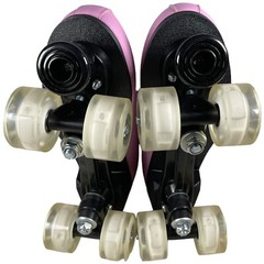 XUDREZ Light Up Roller Skates High-Top Rare Pink Purple Size 45 Carry Bag
