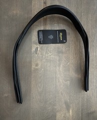 Lumiere Dressage Anatomic Monocrown Headpiece, Bridle Crown Piece, Black, Full