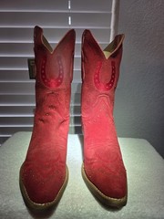 Dingo Hallmark x OPRY Women’s Red Suede Western Boots DIM2000 US 7.5 M