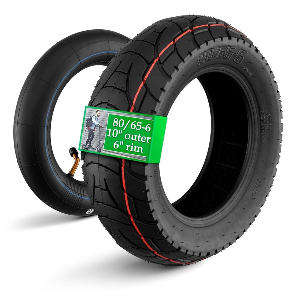 80/65-6 Scooter Tire Tube for All Seasons – 10×3″ Electric Scooter Tires Repl…