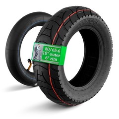 80/65-6 Scooter Tire Tube for All Seasons – 10×3″ Electric Scooter Tires Repl…