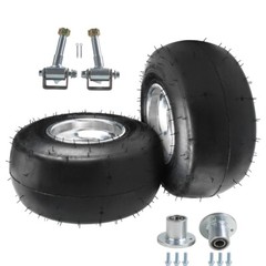 2X 5 Inch Go Kart Wheels 10×4.50-5 Front Tire Aluminum Rim Hub Steering Knuckle