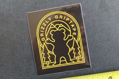 GRIZZLY Skateboard Griptape Bear Mountains Black Z47A OG Skateboarding STICKER