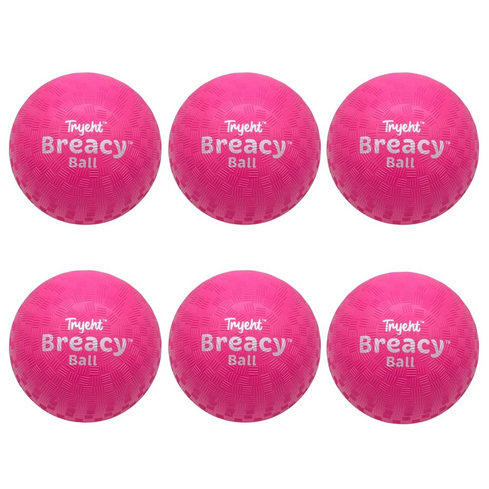 Self Inflating Playground Ball 5″, Neon Pink Breacy Ball, Self Inflating Boun…
