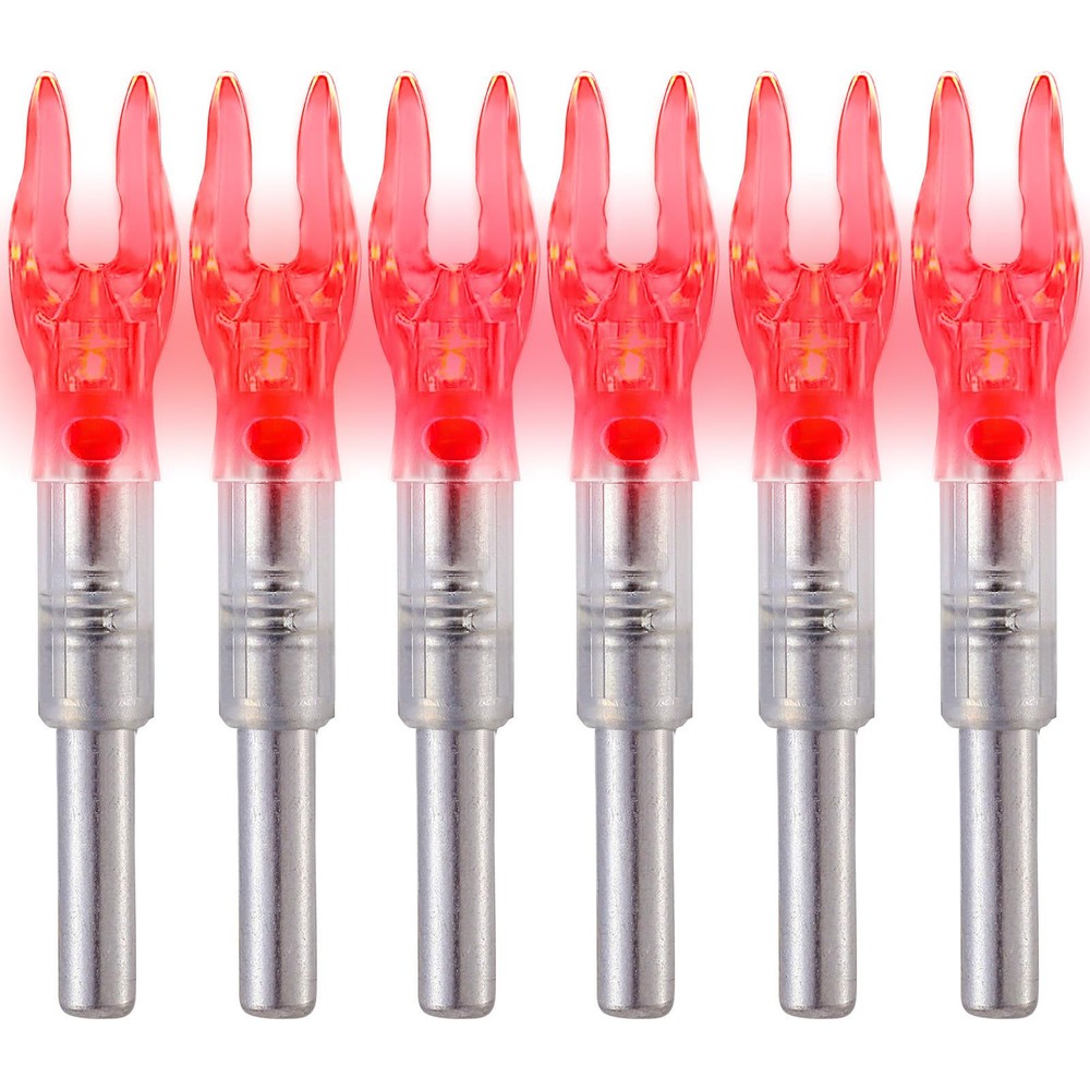 12-Pack or 6-Pack S Lighted Nocks for Arrows .244/6.2mm Lighted Arrow Nocks f…