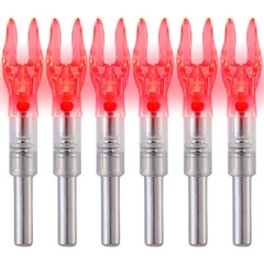 12-Pack or 6-Pack S Lighted Nocks for Arrows .244/6.2mm Lighted Arrow Nocks f…