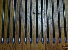 12 Shiny Black® Fiberglass Target Practice Arrows 30″