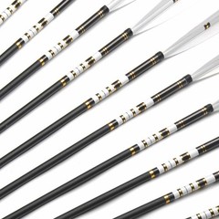 12pcs Archery 30″ Hunting Carbon Arrows Turkey Feathers Shooting Target Practice