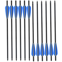 16-20″inch Hunting Crossbow Bolts Mixed Carbon Arrows for Targeting Outdoor 12X