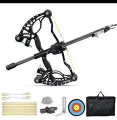 Rapid Fire Compound Bow Repeater 40-Shot 8mm Steel Ball Slingshot High Precision