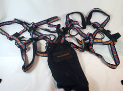 TRANGO APACHE Kids Climbing Harness TYPE B – 130 M/60 kg Max LOT OF 2 w/ Bag