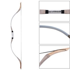 30-70 lbs Traditional Recurve Bow Longbow Wooden Mongolian Bow Archery Hunting