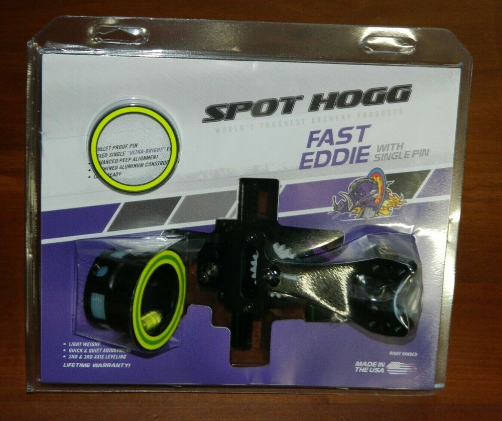 NEW Spot Hogg Fast Eddie MRT Single Pin Bow Sight- Right Handed, .010 – 1 Pin