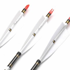 31″/33″ Spine500 Carbon Arrows with Real Turkey Feather For Compound Recurve Bow
