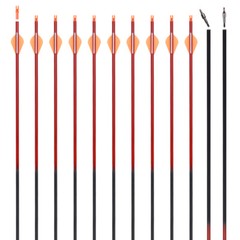 YLSIO Archery 30in Mixed Carbon Arrow Targeting Arrows Hunting Shooting Practice