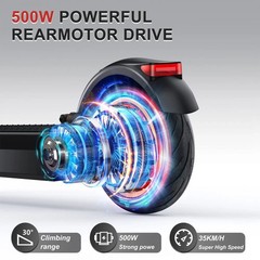 AOVOPRO ESMAX Electric Scooter 500W 22Mph 10» Folding Commuter E-Scooter W/ APP